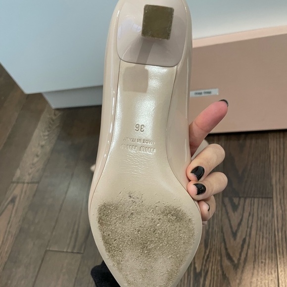 Miu Miu patent crystal cream shoe size 36 - Picture 5 of 5